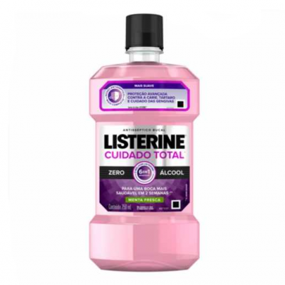 ENXAGUANTE BUCAL ANTISSÉPTICO LISTERINE CUIDADO TOTAL ZERO ÁLCOOL 250ML