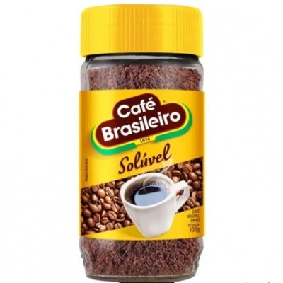 CAFÉ BRASILEIRO SOLÚVEL VIDRO 100 G