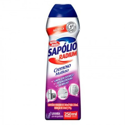 SAPONÁCEO SAPÓLIO RADIUM CREMOSO MULTIUSO LAVANDA 250 ML