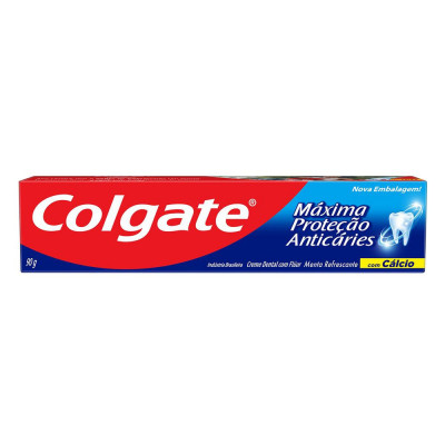 CREME DENTAL COLGATE MÁXIMA PROTEÇÃO ANTICÁRIES COM CÁLCIO 180 GRAMAS