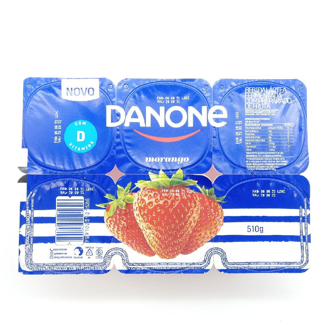 POLPA DANONE MORANGO 510 G