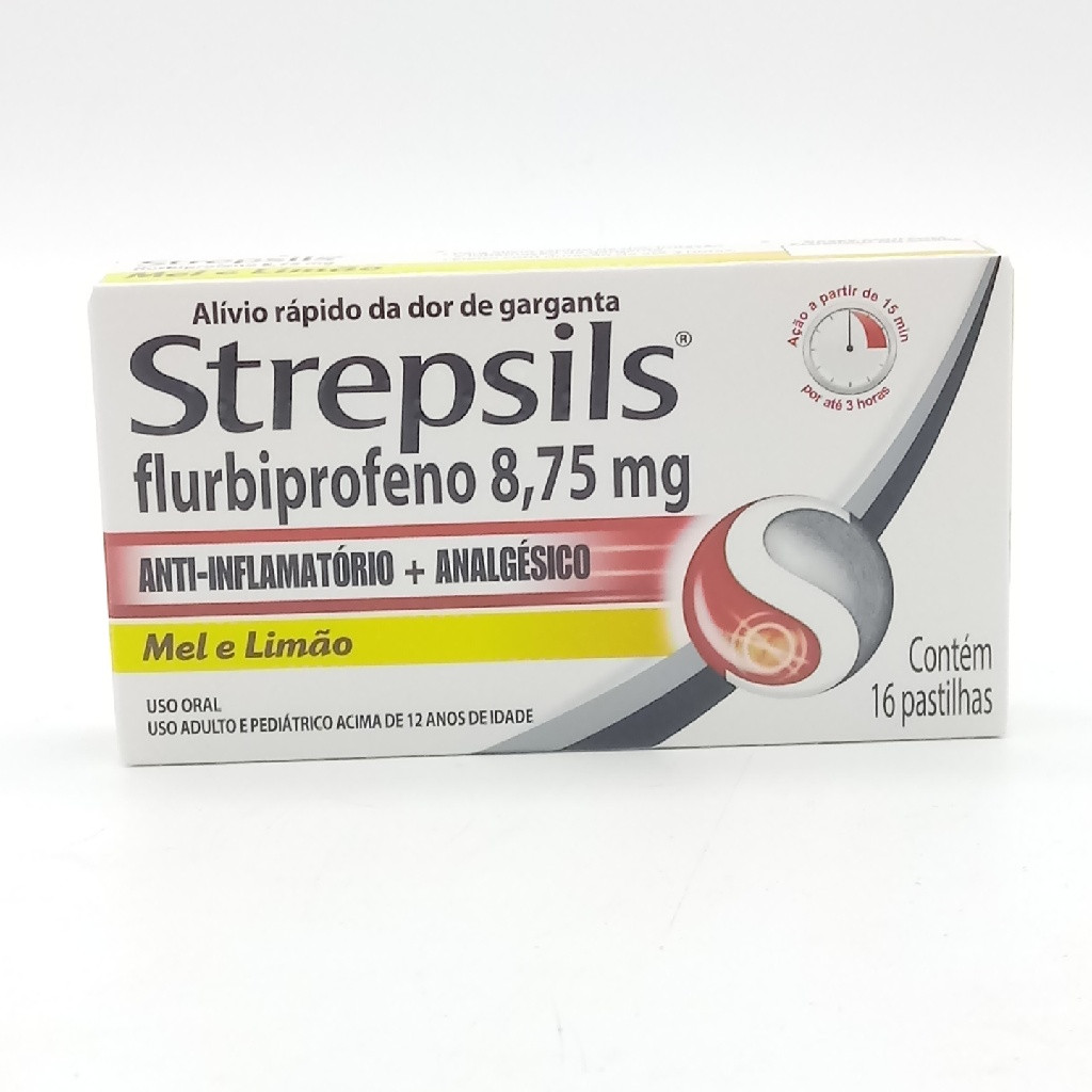 PASTILHAS PARA GARGANTA STREPSILS 8.75 MG COM 16 PASTILHAS