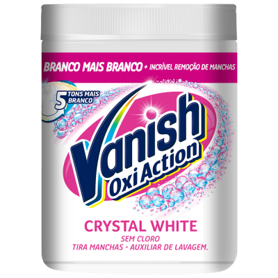 ALVEJANTE EM PÓ SEM CLORO VANISH OXI ACTION CRISTAL WHITE 450 GRAMAS