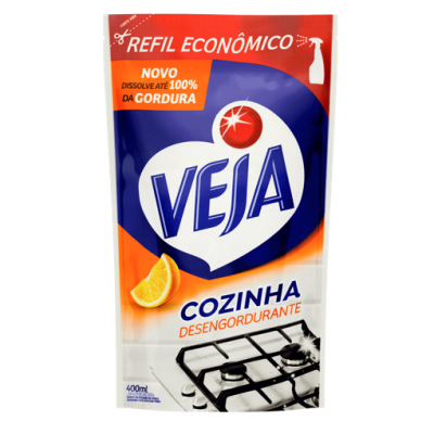 VEJA DESENGORDURANTE COZINHA LARANJA REFIL 400 ML