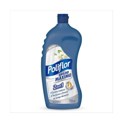 CERA LÍQUIDA INCOLOR POLIFLOR BRILHO MÁXIMO 750 ML