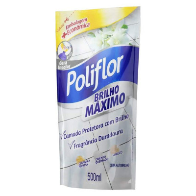 CERA LÍQUIDA POLIFLOR BRILHO MÁX INCOLOR 500 ML