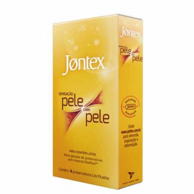 PRESERVATIVO JONTEX SENSAÇÃO PELE COM PELE 4 UNIDADES