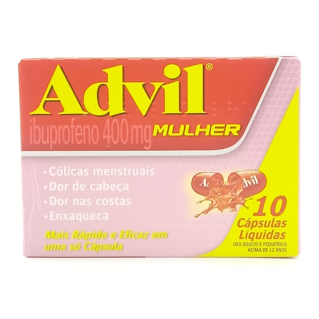 ADVIL MULHER 400MG 10 CÁPSULAS LÍQUIDAS