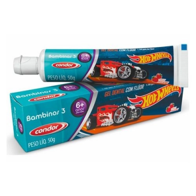 CREME DENTAL CONDOR BAMBINOS 3 HOT WHEELS 50G