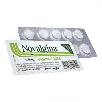 NOVALGINA 500MG SANOFI AVENTIS 10 COMPRIIDOS