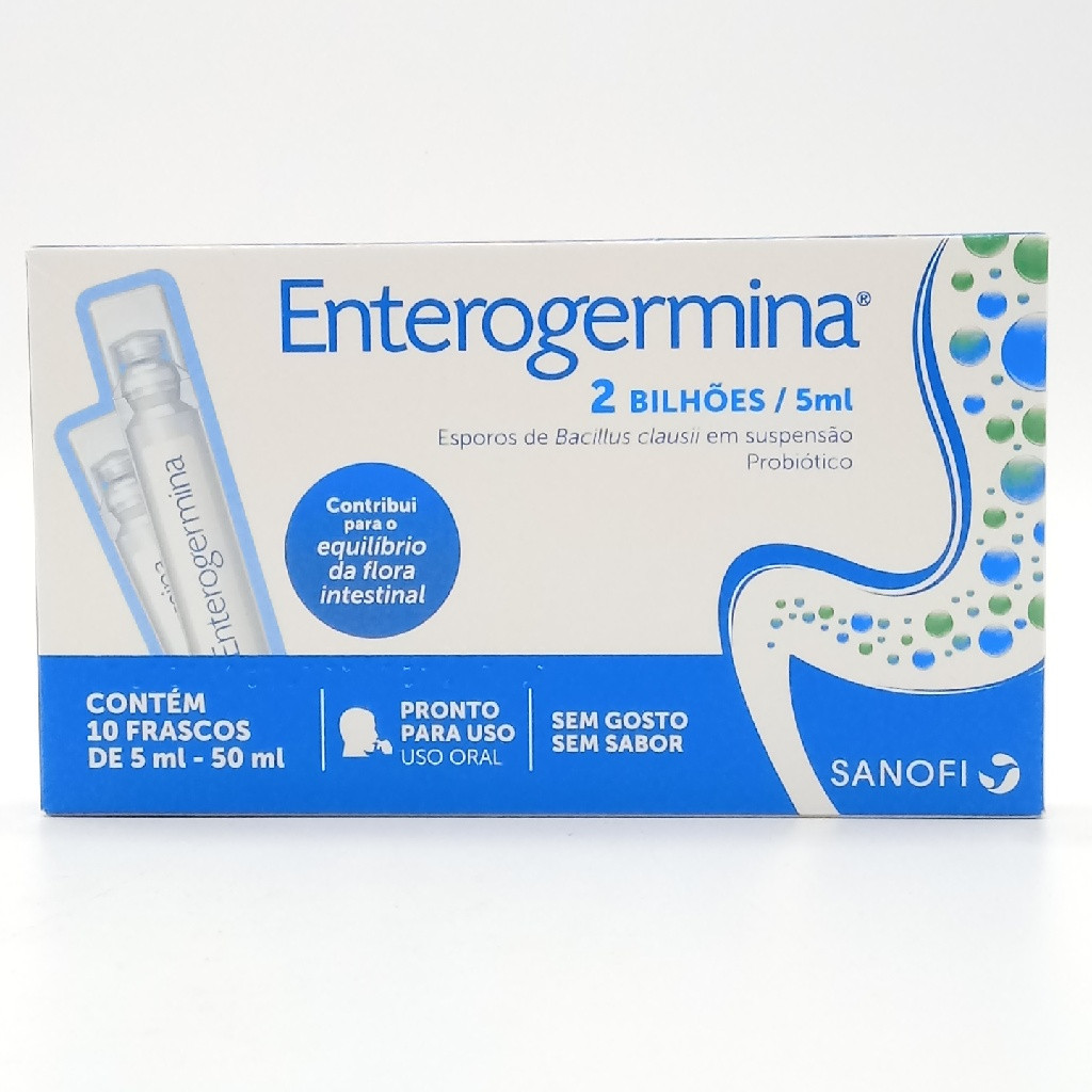 ENTEROGERMINA SANOFI COM 10 FRASCOS DE 5ML