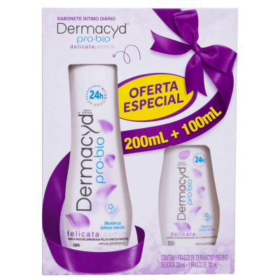 SABONETE DERMACYD LÍQUIDO DELICATA 200 ML PRO-BIO 100 ML