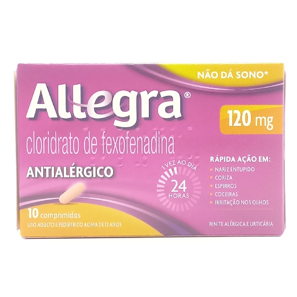 ALLEGRA 120MG ANTIALÉRGICO SANOFI 10 COMPRIMIDOS