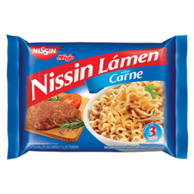 MACARRÃO INSTANTÂNEO NISSIN LAMEN CARNE 80 G