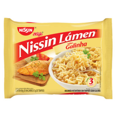 MACARRÃO INSTANTÂNEO NISSIN LAMEN GALINHA 80G