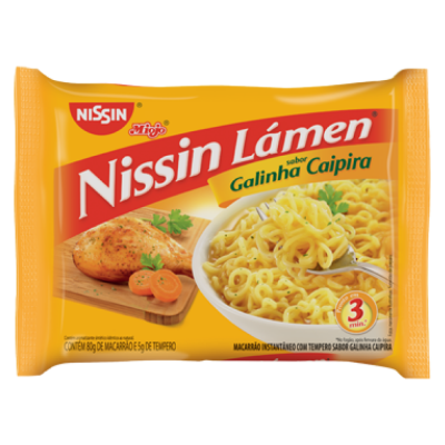 MACARRÃO INSTANTÂNEO NISSIN LAMEN GALINHA CAIPIRA 80G