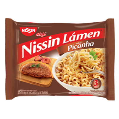 MACARRÃO INSTANTÂNEO NISSIN LAMEN PICANHA 80G