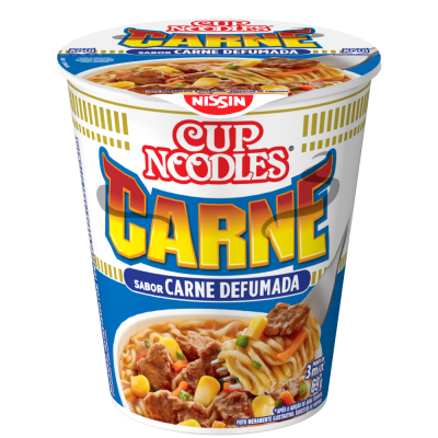 MACARRÃO CUP NOODLES CARNE DEFUMADA 69 GRAMAS