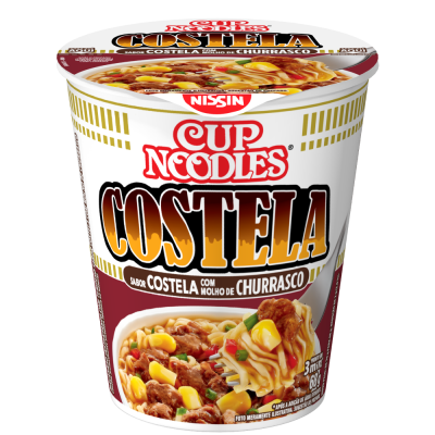 MACARRÃO CUP NOODLES COSTELA COM MOLHO DE CHURRASCO 69 GRAMAS