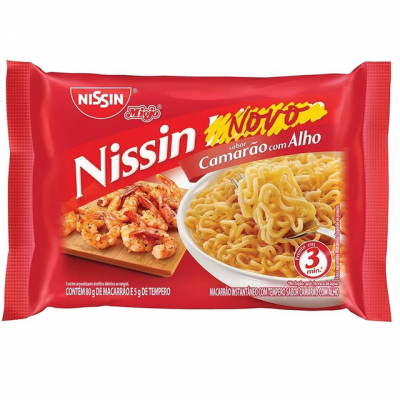 MACARRÃO INSTANTÂNEO NISSIN CAMARÃO COM ALHO 85G