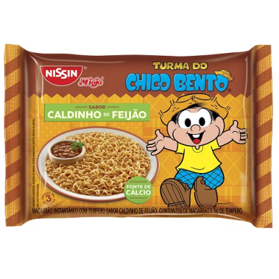 MACARRÃO INSTANTÂNEO NISSIN CHICO BENTO CALDINHO FEIJÃO 75 GRAMAS