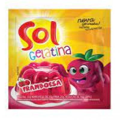 GELATINA SOL SABOR FRAMBOESA 25 GRAMAS