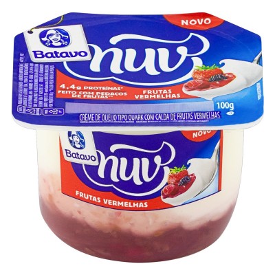 CREME QUARK BATAVO MORANGO 100G