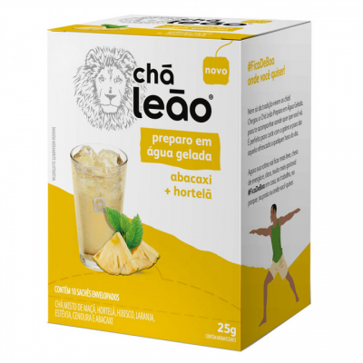 CHÁ LEÃO ÁGUA GELADA ABACAXI C/ HORTELÃ 25G