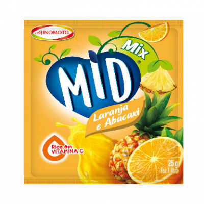 REFRESCO MID LARANJA E ABACAXI 25G