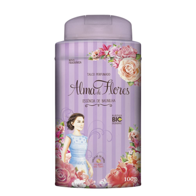 TALCO ALMA DE FLORES BAUNILHA 100G