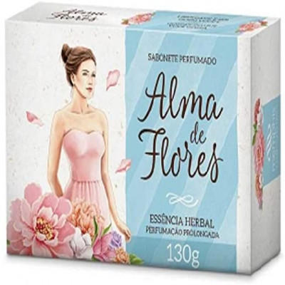 SABONETE  ALMA DE FLORES PERFUMADO ESSÊNCIA HERBAL 130 G