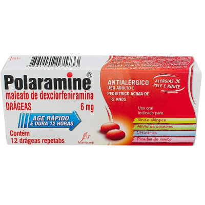 POLARAMINE 6MG 12 DRÁGEAS