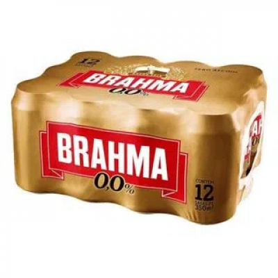 CERVEJA BRAHMA CHOPP ZERO 12 UNIDADES 350ML