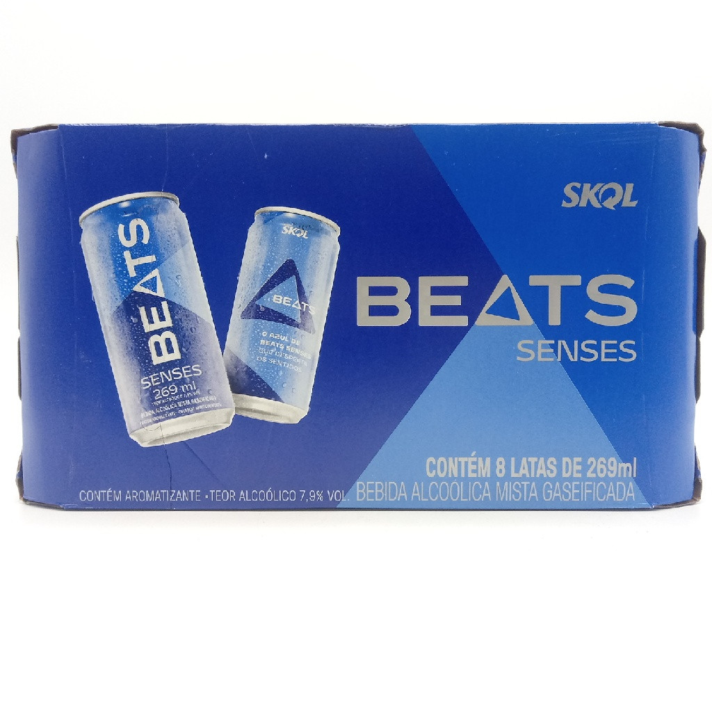 BEBIDA ALCÓOLICA MISTA GASEIFICADA SKOL BEATS SENSES  COMTÉM 8 LATAS DE 269 ML