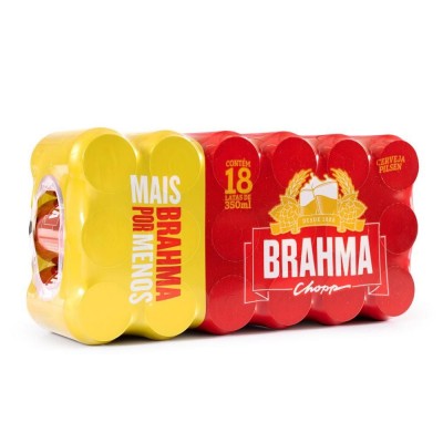 CERVEJA BRAHMA 350ML 18 UNIDADES