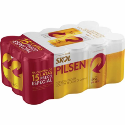 CERVEJA SKOL 269ML 15 UNIDADES