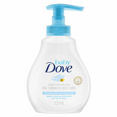 SABONETE DOVE BABY LIQUIDO ENRIQUECIDA 200 ML