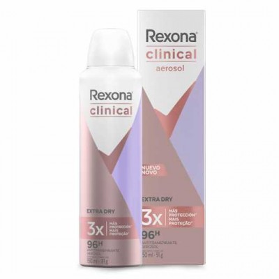 DESODORANTE REXONA AEROSOL CLINICAL EXTRA DRY 91 GRAMAS