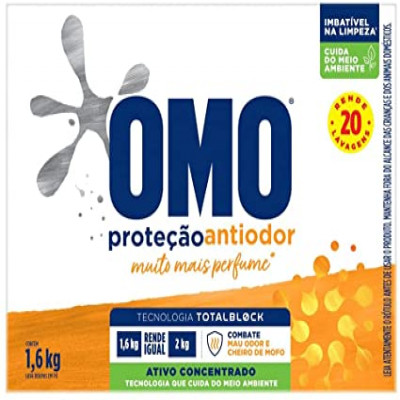 LAVA ROUPAS EM PÓ OMO PROTEÇÃO ANTIODOR 1,6 KG