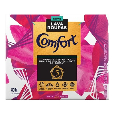 LAVA ROUPAS EM PÓ COMFORT FIBER PROTECT 800 GRAMAS