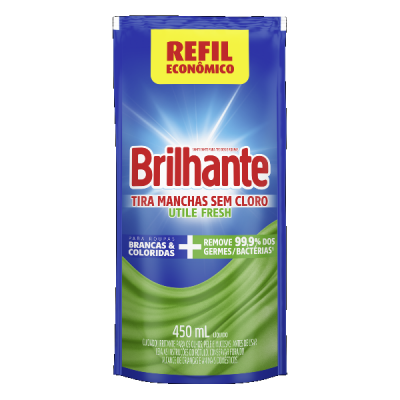 TIRA MANCHAS LÍQUIDO BRILHANTE UTILI FRESH S/ CLORO 450ML