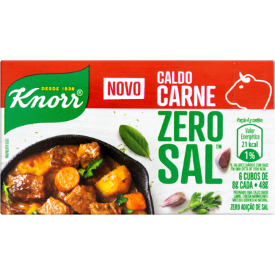 CALDO KNORR CARNE ZERO SAL 48G