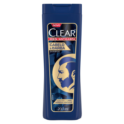 SHAMPOO CLEAR MEN ANTICASPA CABELO E BARBA 200 ML