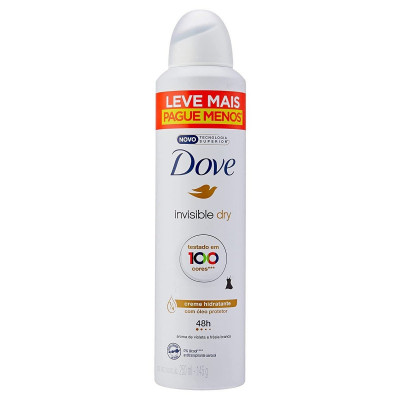 DESODORANTE ANTITRANSPIRANTE AEROSSOL DOVE INVISIBLE DRY COM 250ML