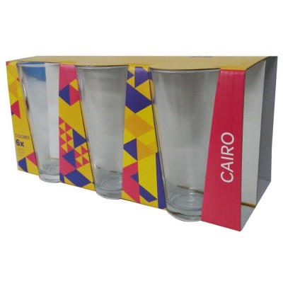 CONJUNTO DISLAR 6 COPOS CAIRO LONG DRINK 350 ML