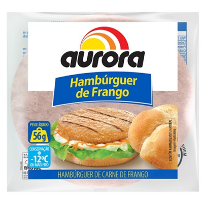 HAMBÚRGUER AURORA FRANGO 56G