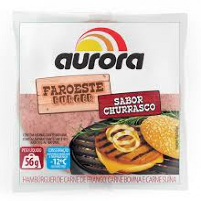 HAMBURGUER AURORA FAROESTE CHURRASCO 56 GRAMAS