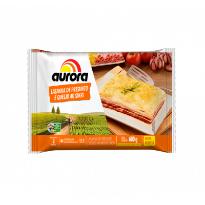 LASANHA AURORA PRESUNTO E QUEIJO 600G