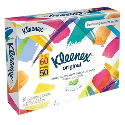 LENÇO DE PAPEL KLEENEX 50 UNIDADES