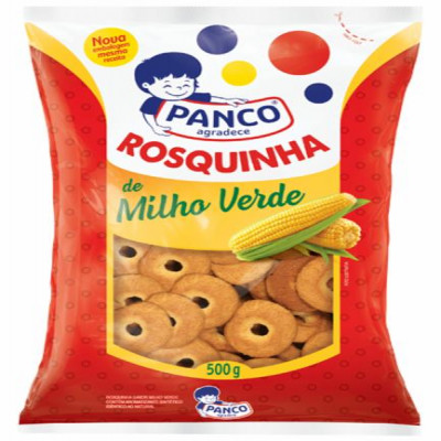 BISCOITO PANCO ROSQUINHA MILHO VERDE 500GR